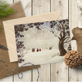 Vintage Viktorianische Weihnachtsszene Feiertagspostkarte