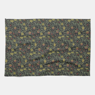 Vintage viktorianische William Morris Fruchtblätte Geschirrtuch