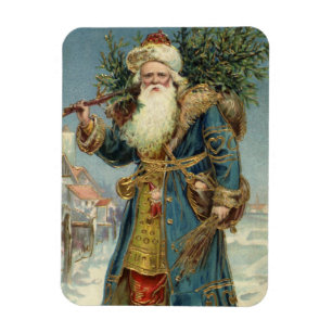 Vintage viktorianischer Weihnachtsmann mit Weihnac Magnet