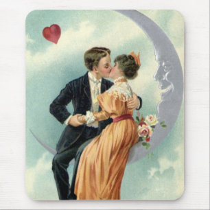 Vintage viktorianisches Paar, das sich auf einem H Mousepad