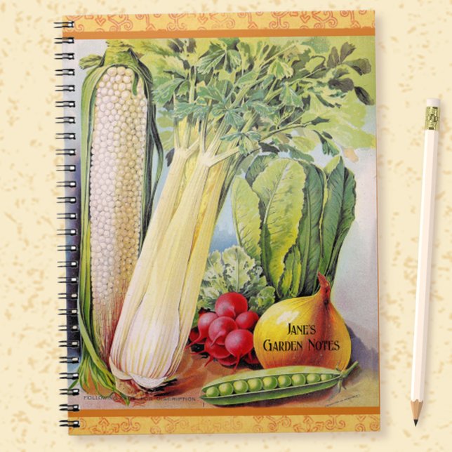 Vintage Villa Art Personalisiert Garden Notebook Notizblock (Von Creator hochgeladen)