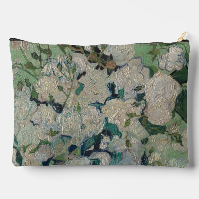 Vintage Vincent Van Gogh Gemälde-Rose Zubehörtasche (Rückseite)