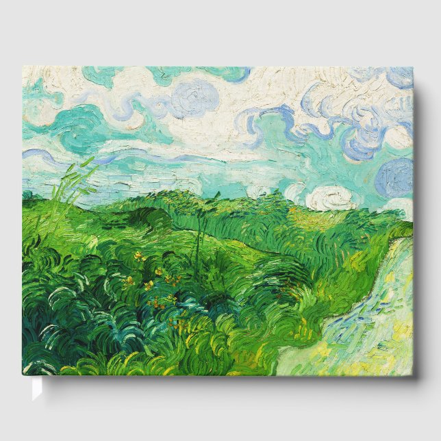 Vintage Vincent Van Gogh Green Wheat Fields Gästebuch (Vorderseite)