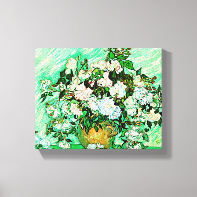 Vintage Vincent Van Gogh-Rose (1890) Leinwanddruck (Vorderseite)