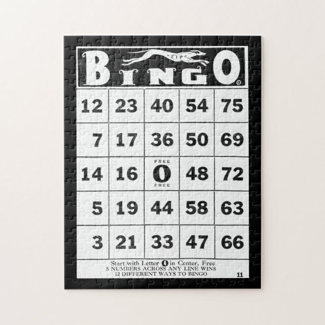 Vintage Vintage Bingo-Karte der Eintagsfliege-| (Vertikal)