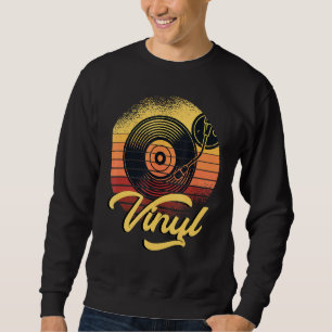 Vintage Vinyl Dj Music Deejay Turntable Kopfhörer Sweatshirt
