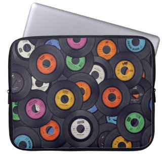 Vintage Vinyl Platten - Hintergrund Laptopschutzhülle
