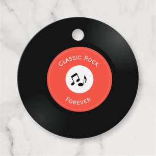 Vintage Vinyl Record Design-Begünstigungsmarke Geschenkanhänger