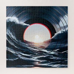 Vintage-Vinyl-Surf-Welle Ozean Retro-Musik
