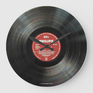 Vintage Vinyl Wall Uhr - Designer Den - Geschenke