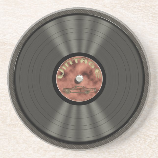 Vintage Vinylaufzeichnung Untersetzer (Vorne)