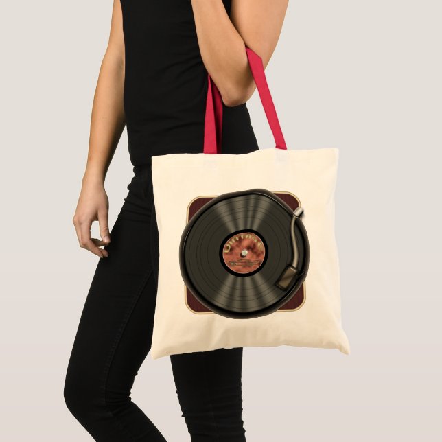 Vintage Vinylaufzeichnungs-Taschen-Tasche Tragetasche (Vorderseite (Produkt))