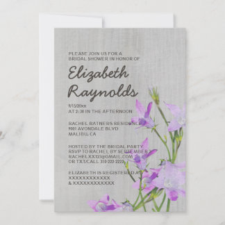 Vintage Violet Bridal Dusche Einladungen
