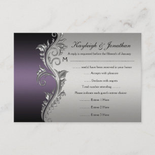 Vintage violet noir argenté RSVP