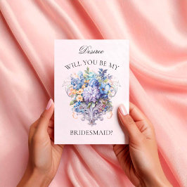 Vintage violette Blumen Vorschlag Einladung