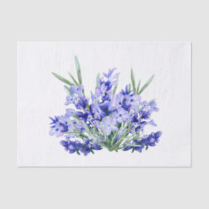 Vintage violette Blumen Wasserfarbe Seidenpapier