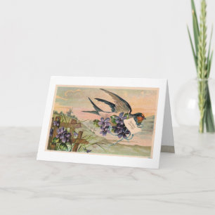 Vintage Violetten Geburtstagskarte Karte