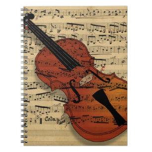Vintage Violine Notizblock