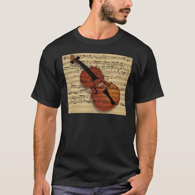 Vintage Violine T-Shirt (Vorderseite)