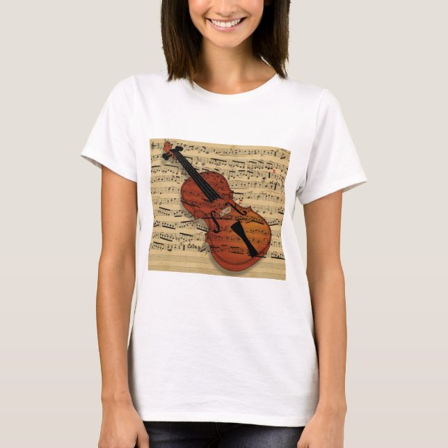 Vintage Violine T-Shirt (Vorderseite)