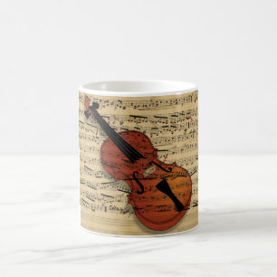 Vintage-Violinmusik Kaffeetasse