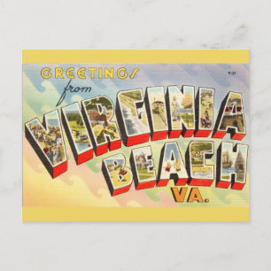 Vintage Virginia Beach Postkarte