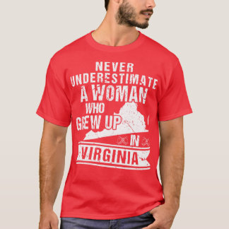 Vintage Virginia Karte Frau T-Shirt