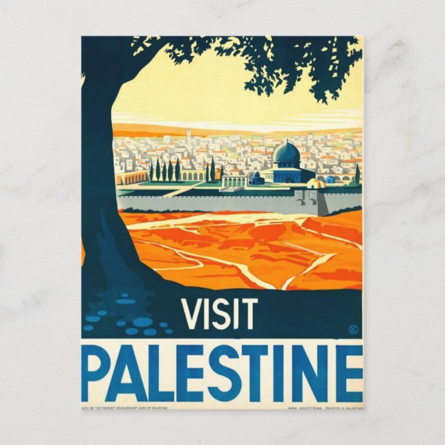 Vintage Visit Palestine Adv Postkarte (Vorderseite)