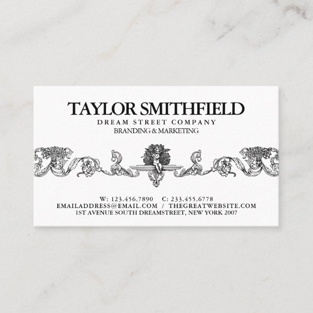 Vintage Visitenkarte (Vorderseite)