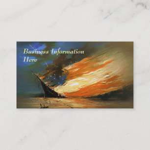 Vintage Visitenkarte für Abstrakte Brennfahne