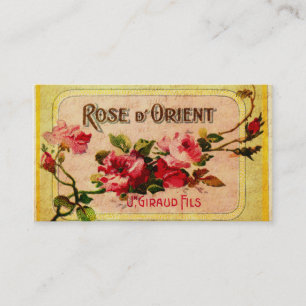 Vintage Visitenkarte für französische Rose