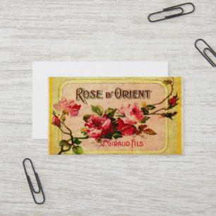 Vintage Visitenkarte für französische Rose