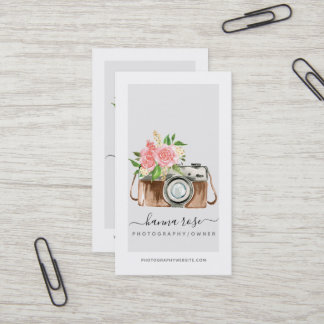 Vintage Visitenkarten für Aquarellkameras Visitenkarte