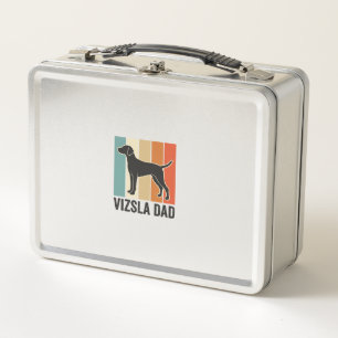 Vintage Vizsla Papa Hunde Liebhaber Shirt Design_1 Metall Brotdose