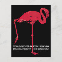 Vintage Vögel, rosa Flamingo