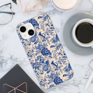 Vintage Vögel und Blume Blauzungentoilette Case-Mate iPhone 14 Hülle