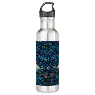 Vintage Vogel William Morris floral Vögel Kunst  Edelstahlflasche