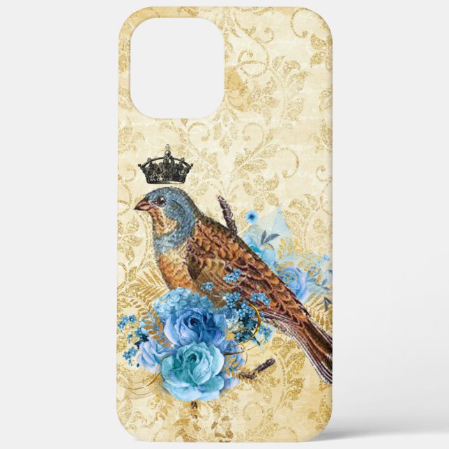 Vintage Vogelblume Case-Mate iPhone Hülle (Rückseite)