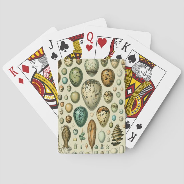 Vintage Vogeleier - Französisches Fischeier Art Spielkarten (Rückseite)