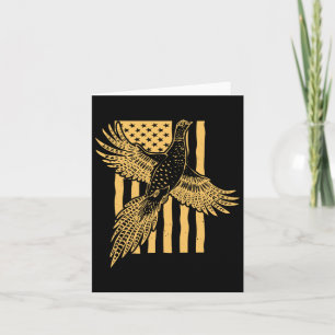Vintage Vogeljagd unter amerikanischer Flagge Karte