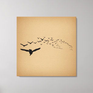 Vintage Vogelkunst Leinwanddruck