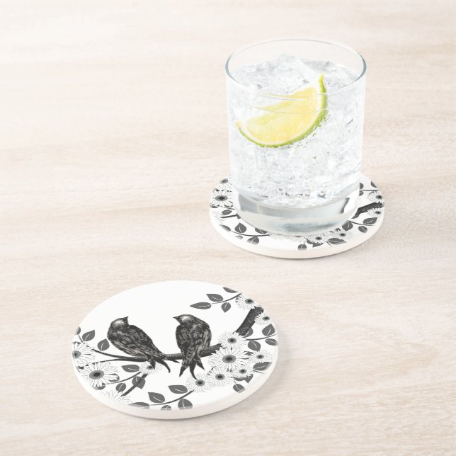 Vintage Vogelliebhaber Untersetzer (Seite)