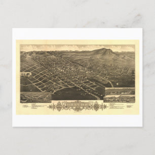Vintage Vogelperspektive von Helena, Montana Postkarte