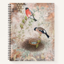 Vintage Vogelschreibheft