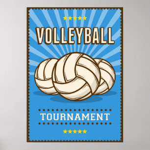 Vintage-Volleyballturnier Poster