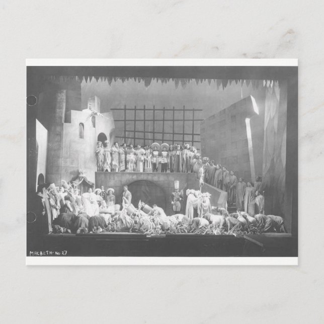 Vintage Voodoo-Macbethpostkarte 1936 Ankündigungspostkarte (Vorderseite)