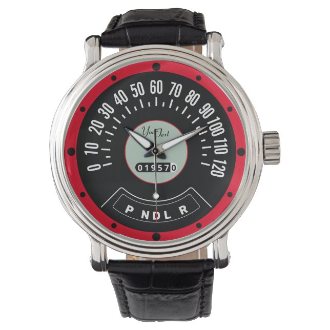 Vintage Vorlage des Kfz-Geschwindigkeitsmessers 19 Armbanduhr (Vorderseite)