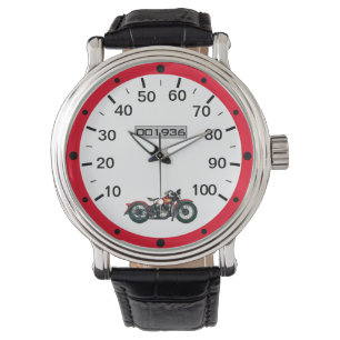 Vintage Vorlage des Motorrad-Geschwindigkeitsmesse Armbanduhr