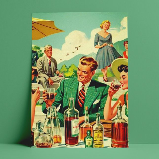 Vintage Vorstellung der 50er Jahre Postkarte (Von Creator hochgeladen)