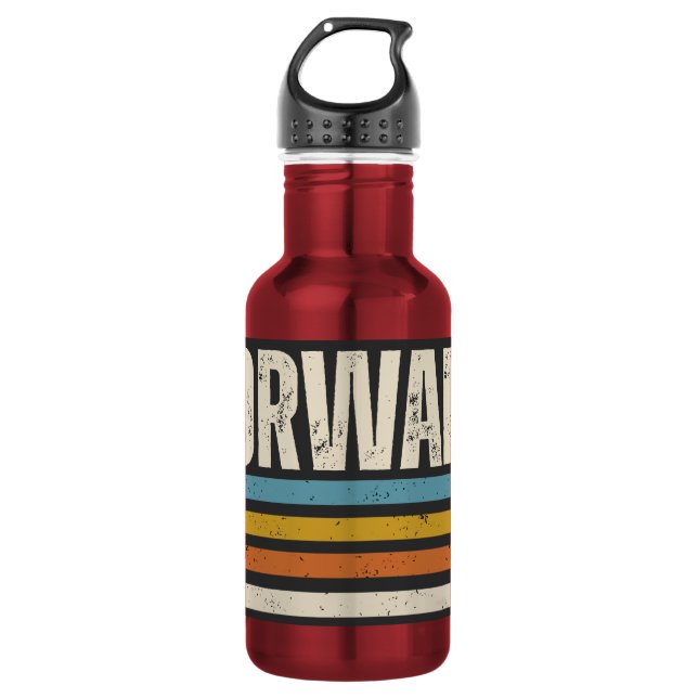 Vintage Vorwärts  Edelstahlflasche (Vorderseite)